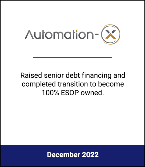 Product and Solutions Provider Focuses on Company’s Future Success and Rewarding Employees as Key Objectives in Converting to an ESOP