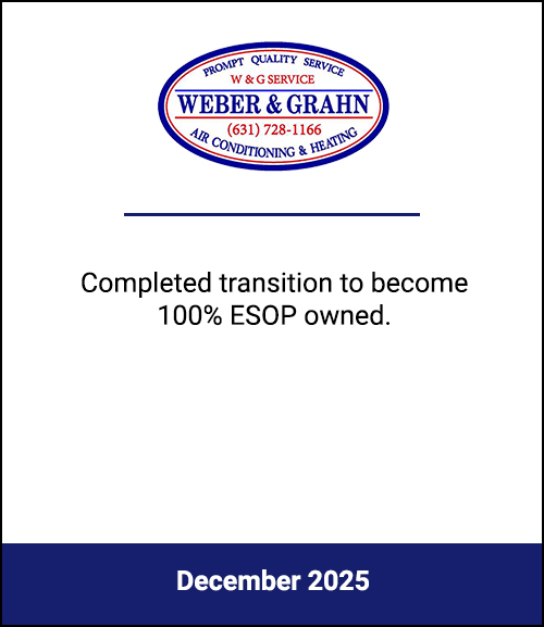 New York HVAC Installer and Servicer Values Employee Empowerment, Becomes 100% Employee-Owned